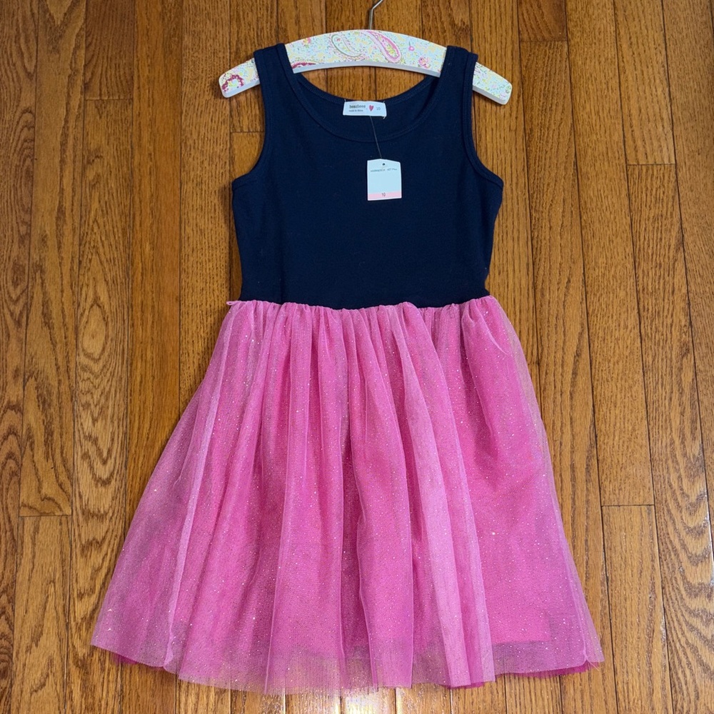 Black and Pink Sleeveless Dress